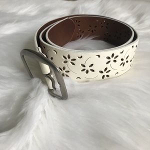 Mossimo White Leather Belt